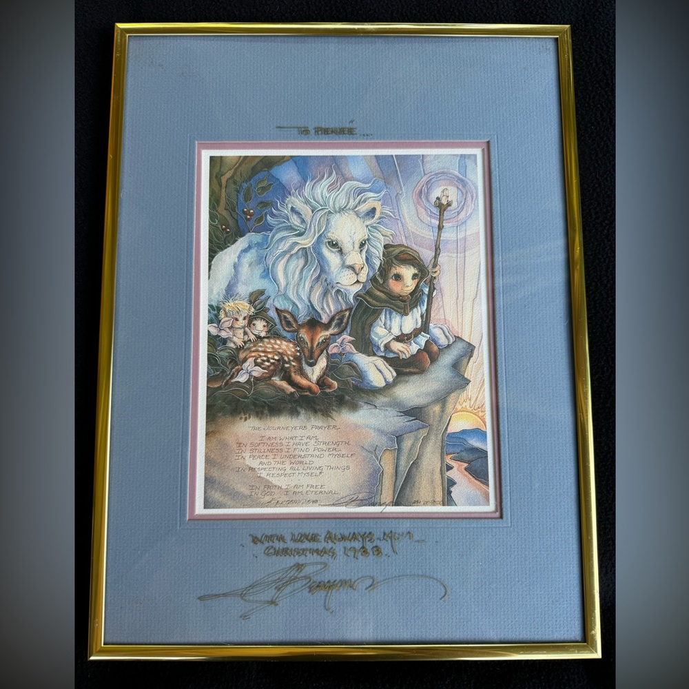 Jody Bergsma Framed Signed Personalized Lithograph The Journeyers Prayer